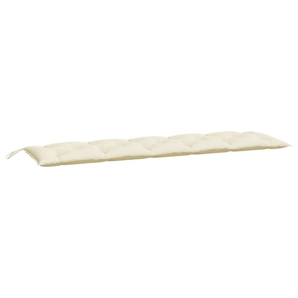 Almofadões banco jardim 2 pcs tecido oxford branco nata - Image 3