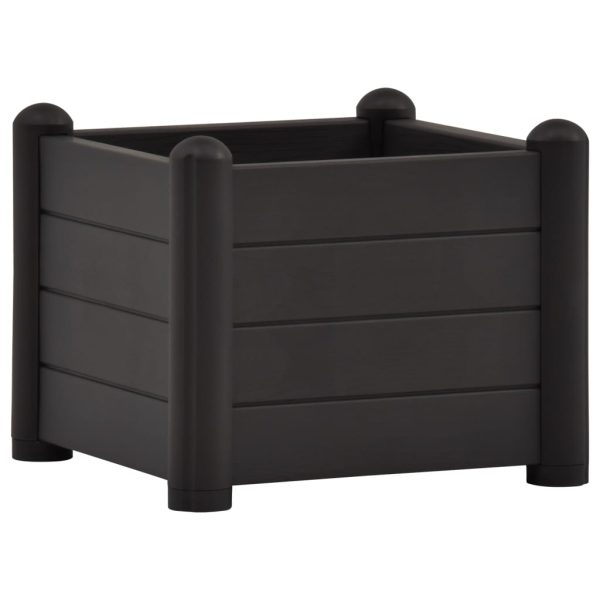 Canteiro elevado para jardim PP 43x43x35 cm antracite - Image 2