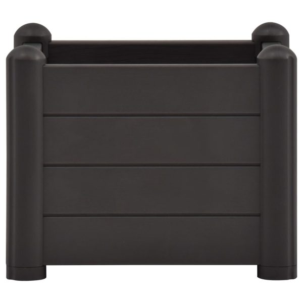 Canteiro elevado para jardim PP 43x43x35 cm antracite - Image 3