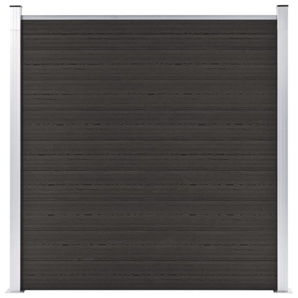 Painel de vedação WPC 180x186 cm preto