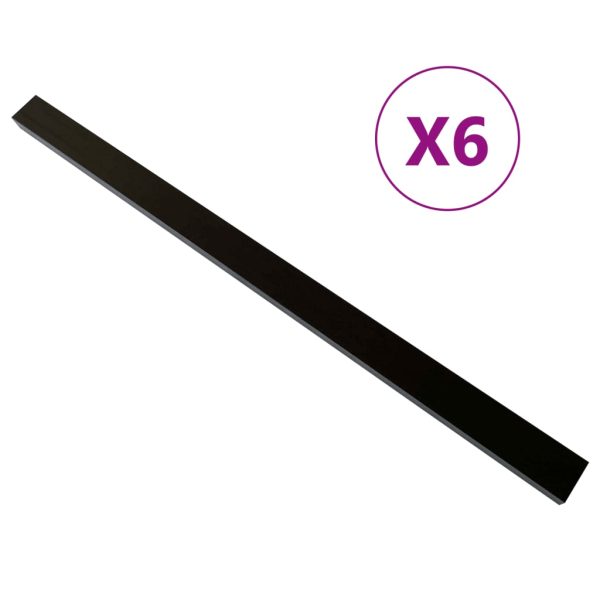 Viga de terraço 6 pcs 170x8,5x4,5 cm WPC preto