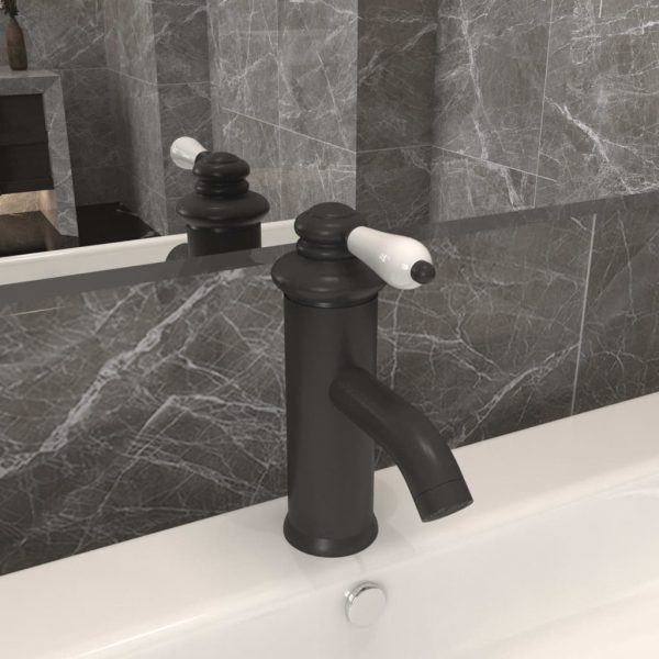 Torneira para lavatório de casa de banho 130x180 mm cinzento