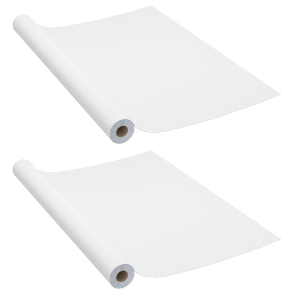 Autocolante para móveis 2 pcs 500x90 cm PVC branco - Image 2