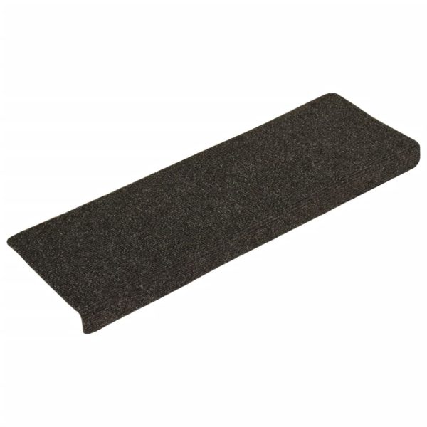 Tapetes de escada 15 pcs 65x21x4 cm tecido agulhado cinzento - Image 2