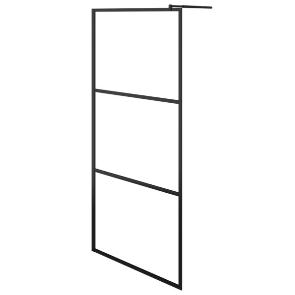 Divisória de chuveiro vidro transparente ESG 80x195 cm preto - Image 2