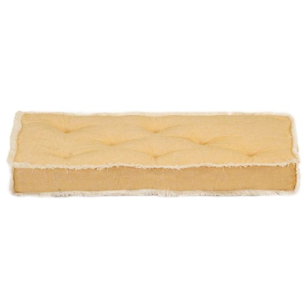 Almofadão para sofá de paletes 73x40x7 cm amarelo - Image 2
