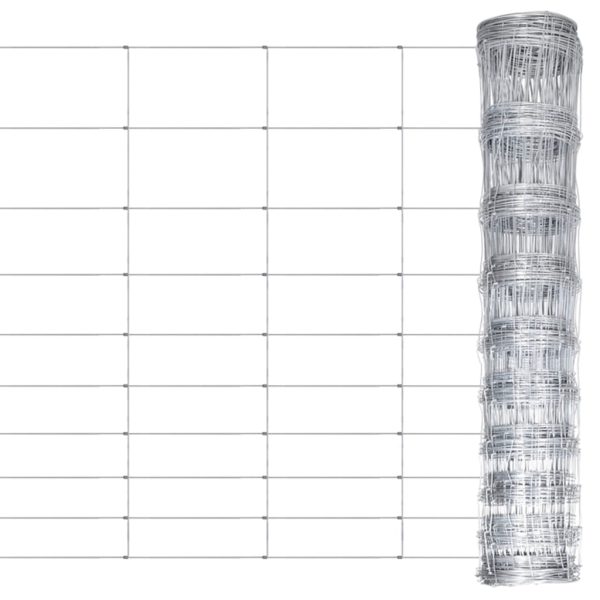 Cerca de jardim 50x1,2 m aço galvanizado prateado