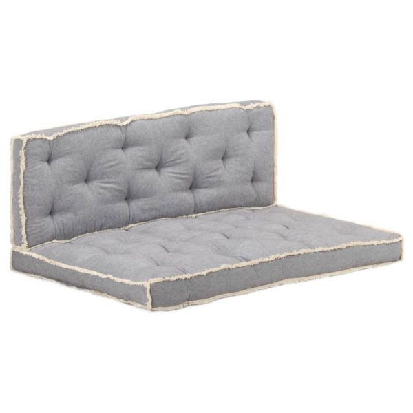 2 pcs conjunto almofadões para sofá de paletes antracite