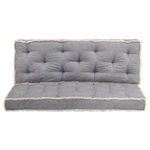 2 pcs conjunto almofadões para sofá de paletes antracite - Image 2