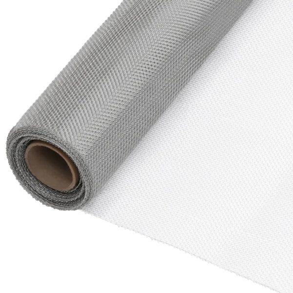 Rede de malha 60x2000 cm aço inoxidável prateado