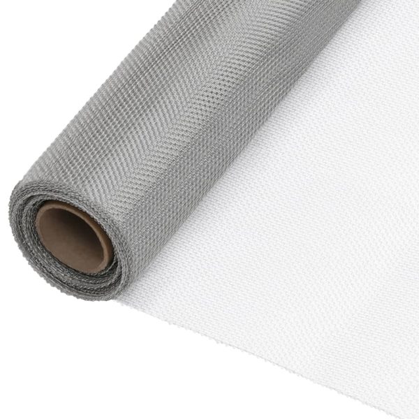 Rede de malha 112x500 cm aço inoxidável prateado