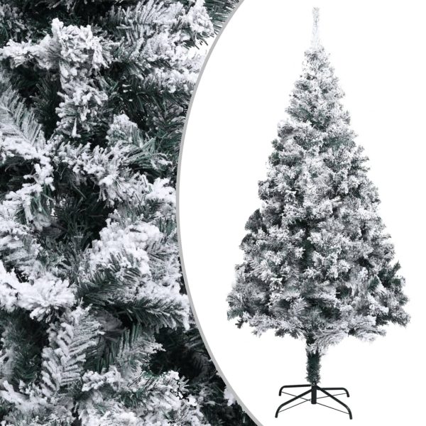 Árvore de Natal artificial com flocos de neve 300 cm PVC verde