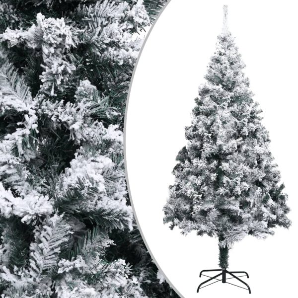 Árvore de Natal artificial com flocos de neve 400 cm PVC verde