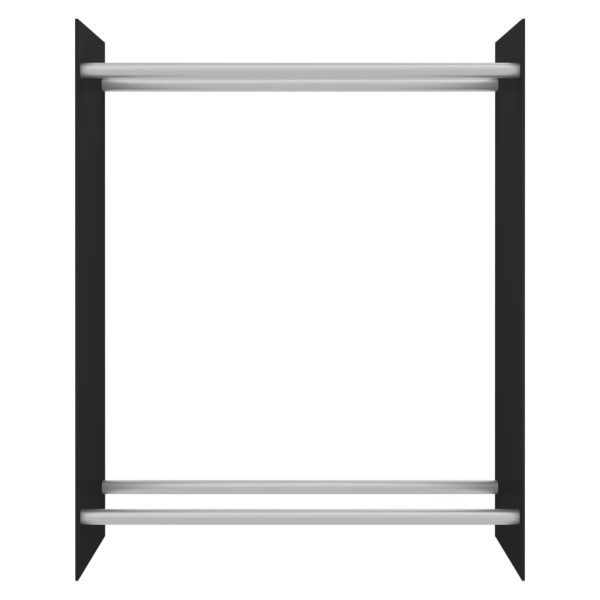 Suporte para lenha 80x35x100 cm vidro temperado preto - Image 3