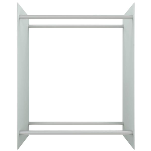 Suporte para lenha 80x35x100 cm vidro temperado branco - Image 3