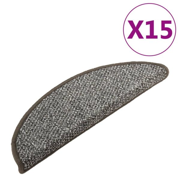 Tapete/carpete para degraus 15 pcs 56x17x3 cm antracite - Image 2