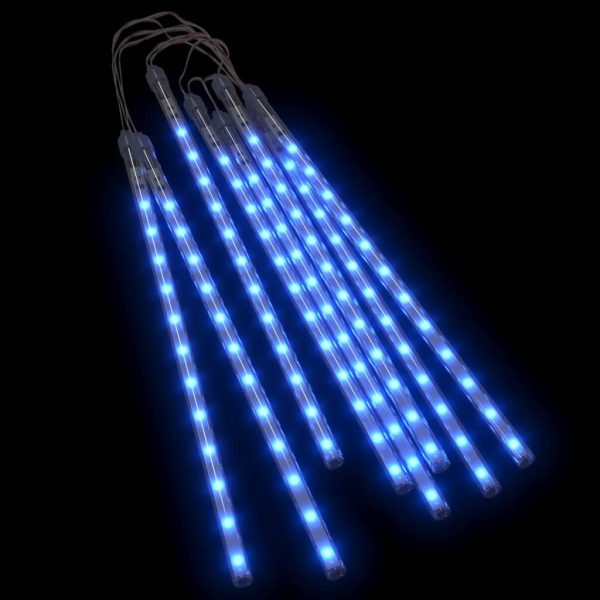 Luzes meteoro 8 pcs 30 cm 192 luzes LED int./ext. azul - Image 2