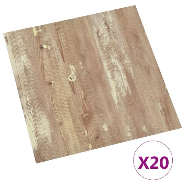 Tábuas de soalho autoadesivas 20 pcs 1,86 m² PVC castanho - Image 2