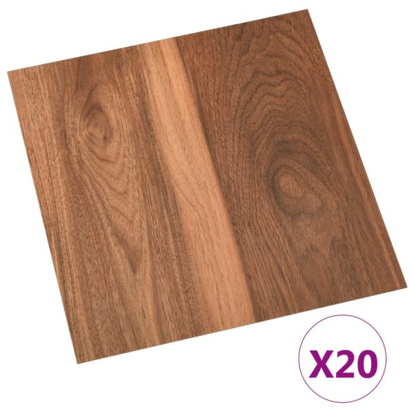 Tábuas de soalho autoadesivas 20 pcs 1,86 m² PVC castanho - Image 2