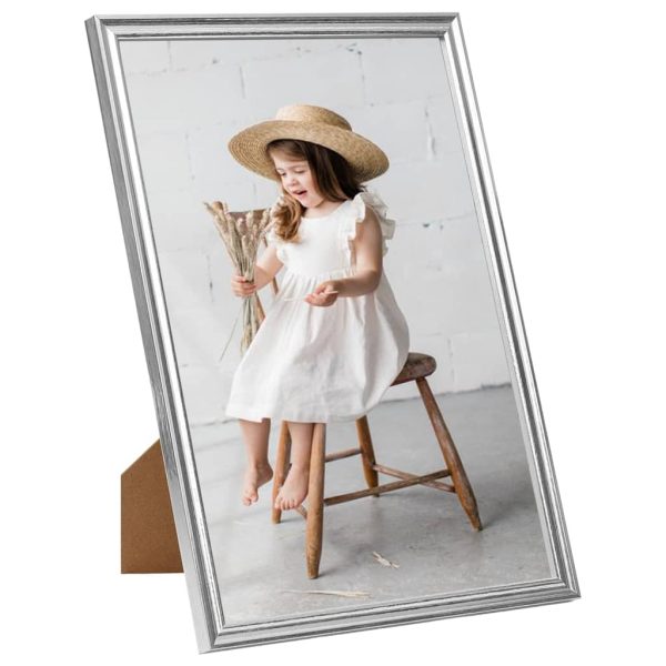 Molduras para parede ou mesa 3 pcs 70x90 cm MDF prateado - Image 2