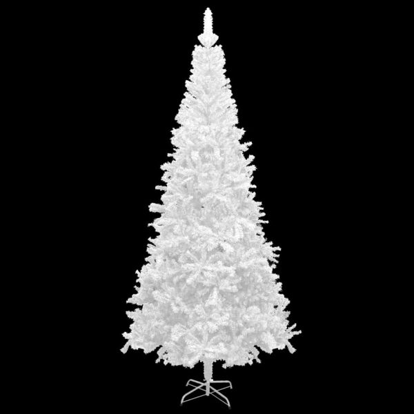 Árvore de Natal artificial com luzes LED e bolas L 240cm branco - Image 2