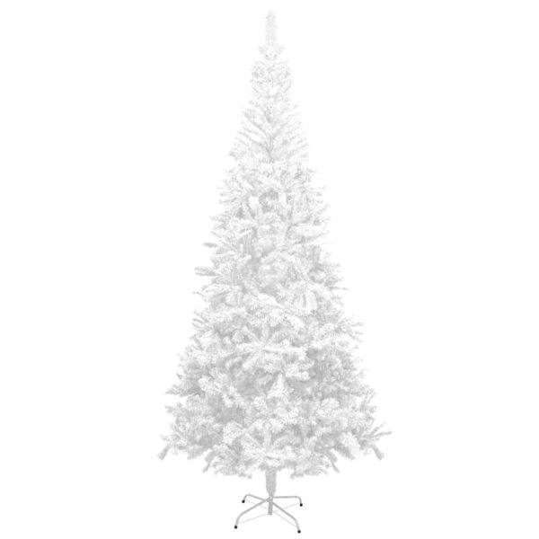 Árvore de Natal artificial com luzes LED e bolas L 240cm branco - Image 3