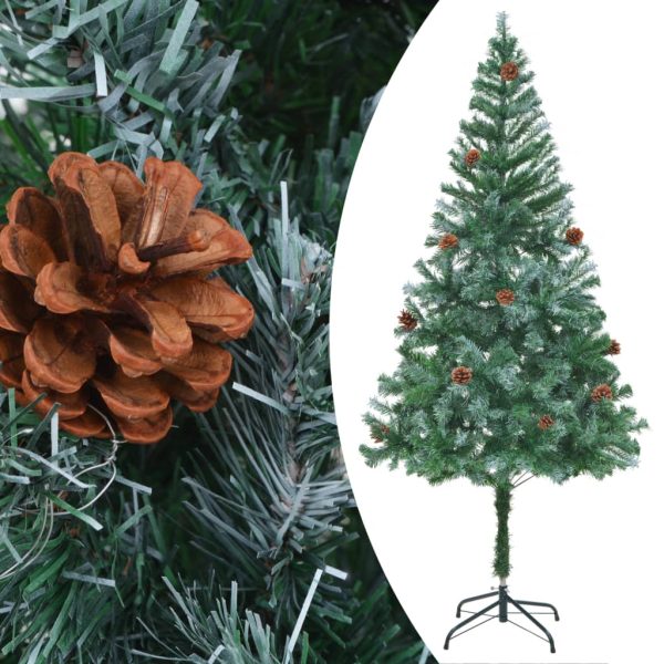 Árvore de Natal artificial com luzes LED/bolas/pinhas 180 cm - Image 2