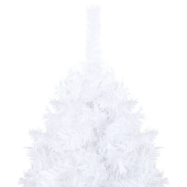 Árvore de Natal artificial + luzes LED e bolas 120cm PVC branco - Image 3