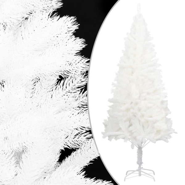 Árvore de Natal artificial com luzes LED e bolas 210 cm branco - Image 2