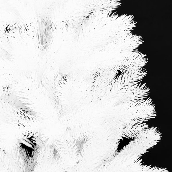 Árvore de Natal artificial com luzes LED e bolas 240 cm branco - Image 3