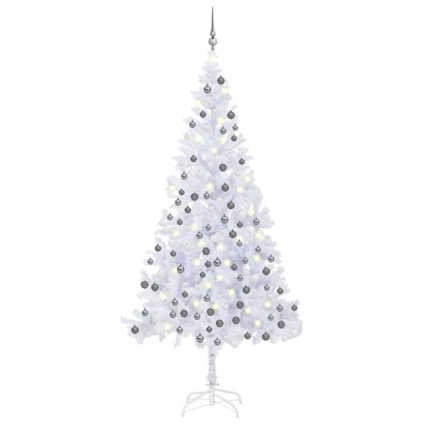 Árvore de Natal artificial c/ LEDs & bolas 210 cm 910 ramos