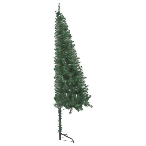Árvore Natal artif. canto c/ luzes LED/bolas 240 cm PVC verde - Image 3