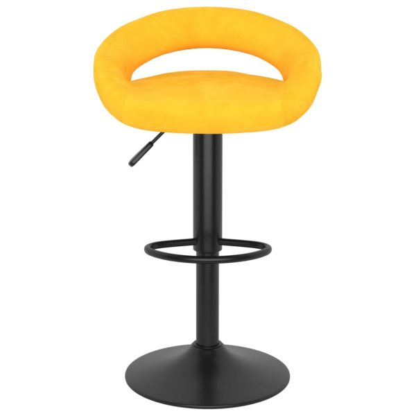 vidaXL Bancos de bar 2 pcs veludo amarelo mostarda - Image 3