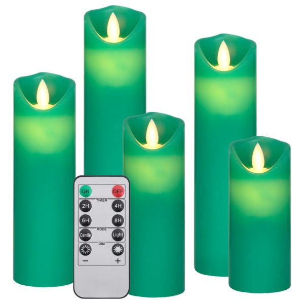 5 pcs conjunto de velas LED c/ controlo remoto branco quente - Image 2