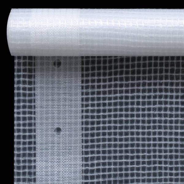 Lonas em tecido imitação de gaze 2 pcs 260 g/m² 3x4 m branco - Image 3