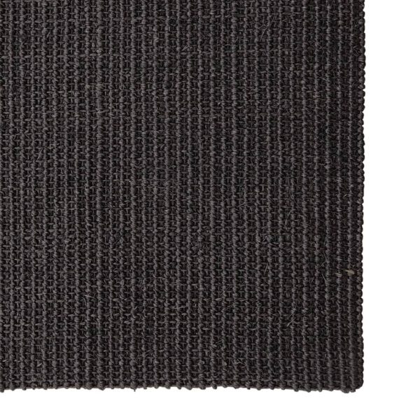 Tapete sisal natural 80x300 cm preto - Image 3