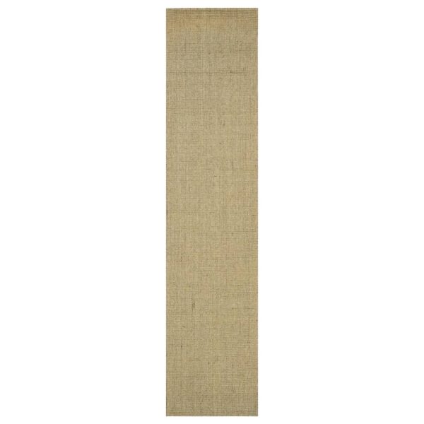 Tapete sisal natural 66x300 cm cinzento-acastanhado - Image 2