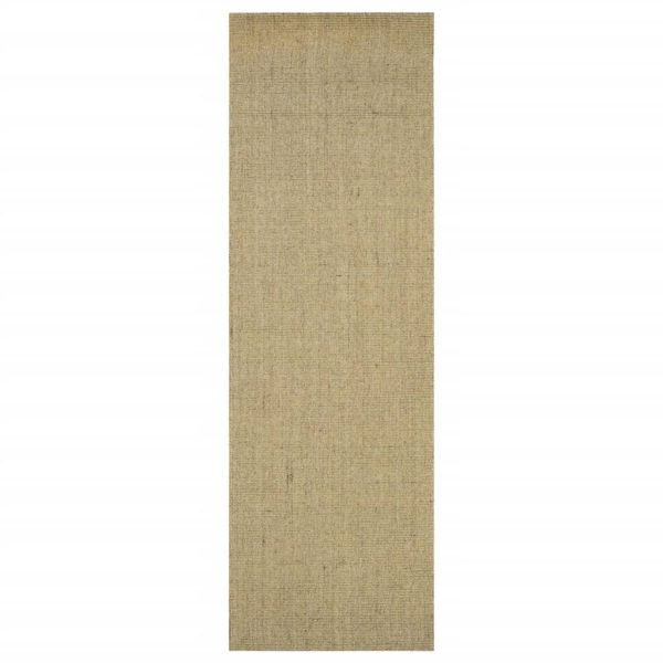 Tapete sisal natural 80x250 cm cinzento-acastanhado - Image 2