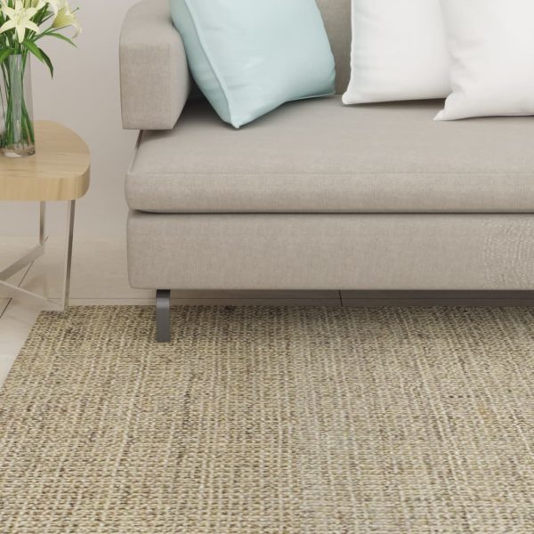 Tapete sisal natural 80x300 cm cinzento-acastanhado