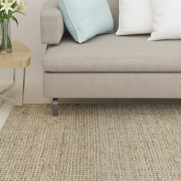Tapete sisal natural 80x350 cm cinzento-acastanhado