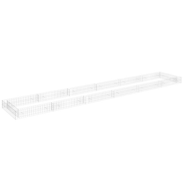 Canteiro elevado/cesto gabião 600x100x20 cm aço galvanizado - Image 2