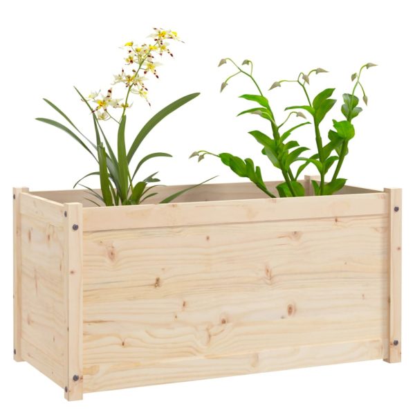 Vaso de jardim 100x50x50 cm madeira de pinho maciça - Image 3