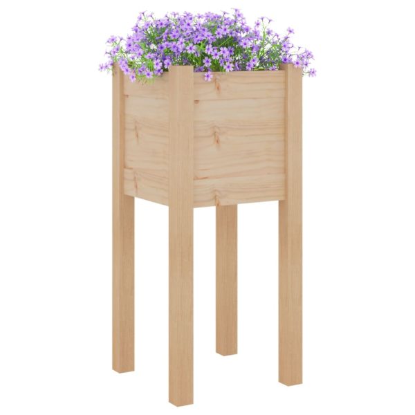 Vaso/floreira de jardim 31x31x70 cm pinho maciço - Image 3