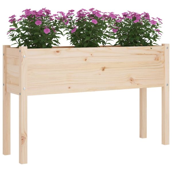 Vaso/floreira de jardim 110x31x70 cm pinho maciço - Image 3
