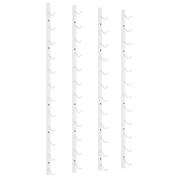 Garrafeira de parede para 12 garrafas 2 pcs ferro branco - Image 2