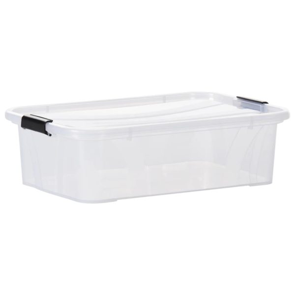 Caixas de arrumação com tampas 2 pcs 7 L transparente - Image 3