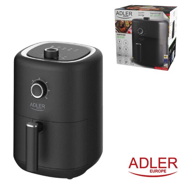 FREIDORA DE AIRE (SIN ACEITE) ADLER 2200W 3L CON TEMPORIZADOR