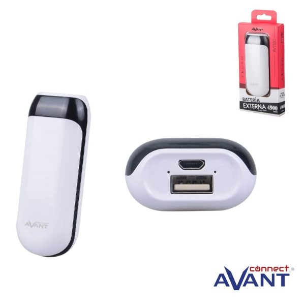 POWER BANK - BATERIA EXTERNA AVANT - 4900MAH - BLANCO