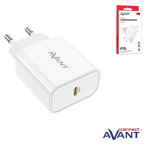 ADAPTADOR DE CORRIENTE AVANT CONNECT PD (TIPO C) 20W - CARGA RAPIDA