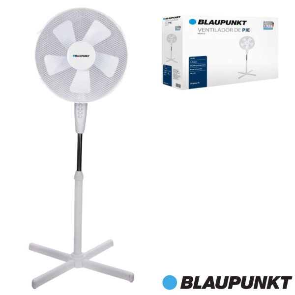 VENTILADOR DE PIE BLAUPUNKT 5 ASPAS BASE CRUZADA 45W